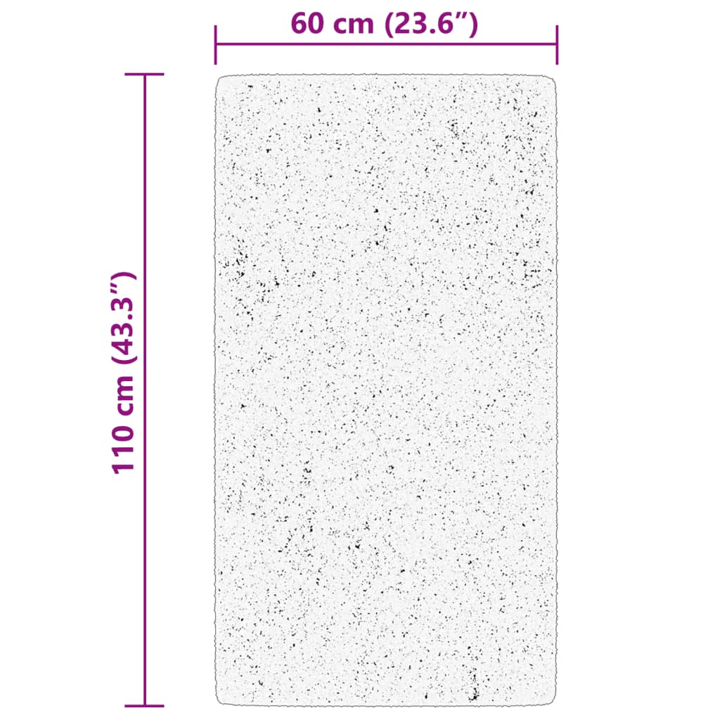 vidaXL paklājs HUARTE, īsa spalva, mīksts, mazgājams, melns, 60x110 cm