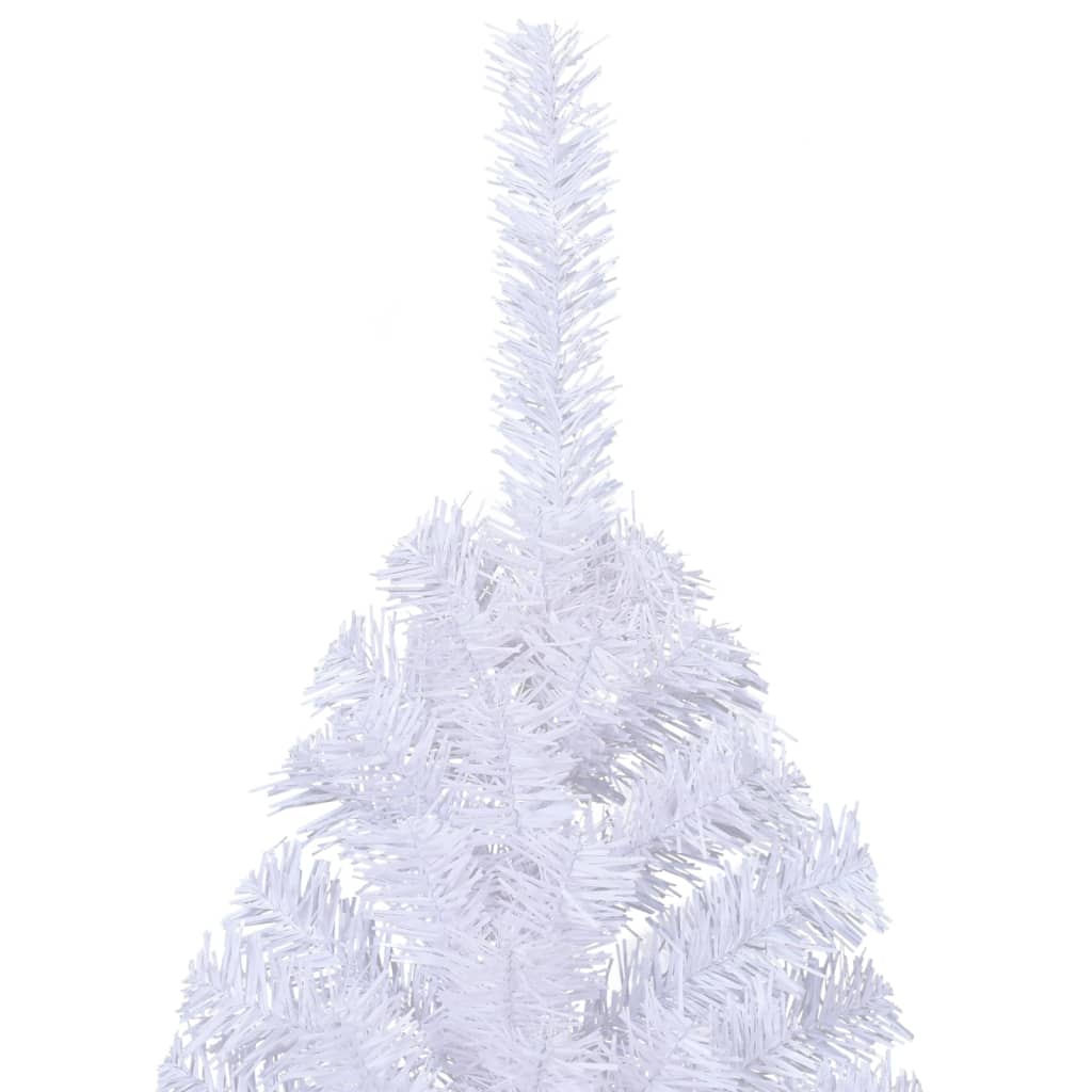vidaXL mākslīgā Ziemassvētku egle ar statīvu, pusapaļa, 240 cm, PVC