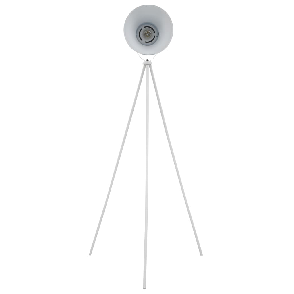 vidaXL grīdas lampa ar statīvu, balta, metāls, E27