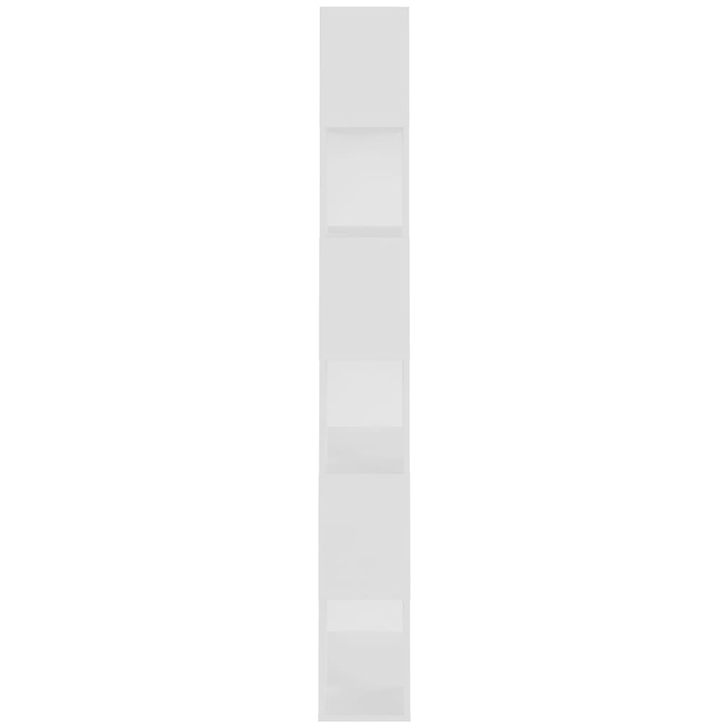 vidaXL grāmatu plaukts, 80x24x186 cm, balts, skaidu plāksne
