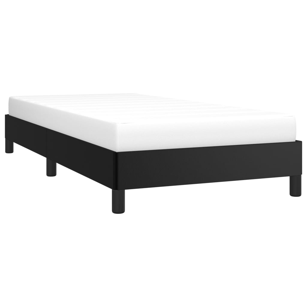 vidaXL gultas rāmis, melns, 80x200 cm, mākslīgā āda