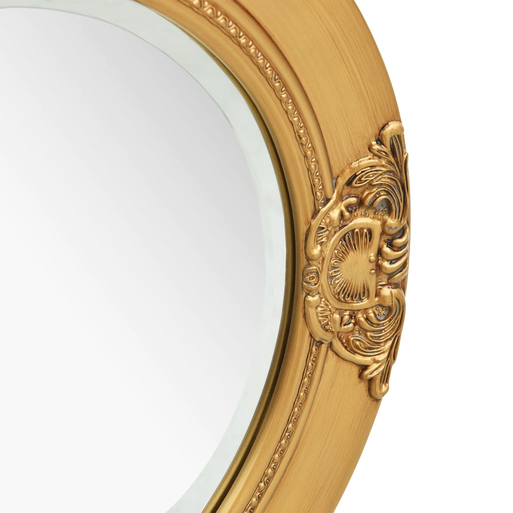 vidaXL baroka stila sienas spogulis, 50 cm, zelta krāsā