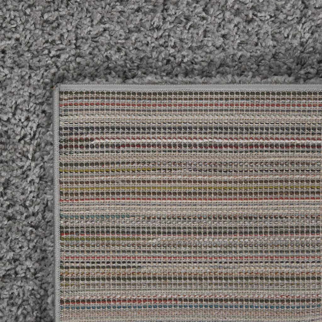 vidaXL paklājs, Shaggy, pinkains, pelēks, 140x200 cm