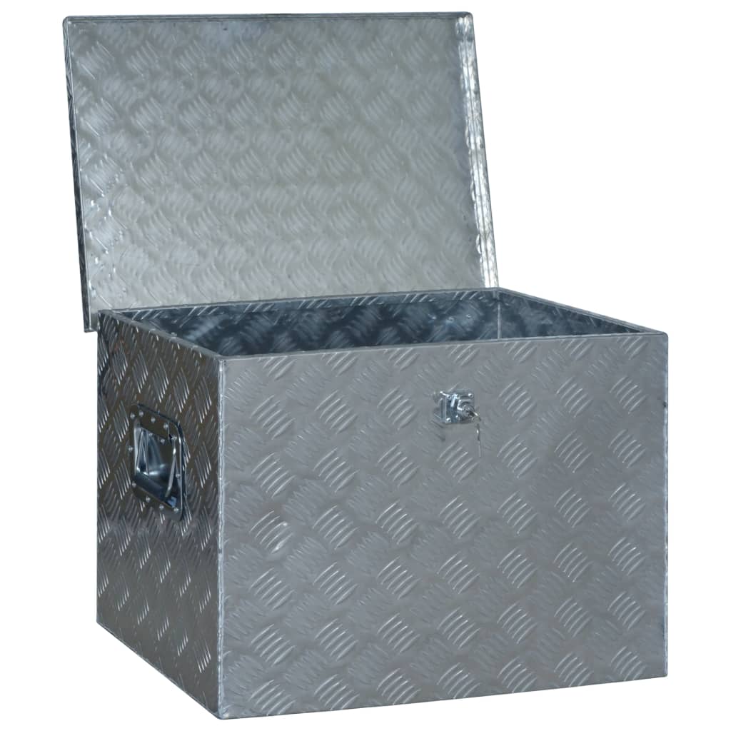 vidaXL alumīnija kaste, 610x430x455 mm, sudraba krāsā