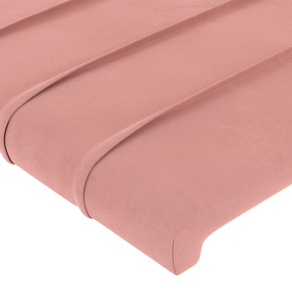vidaXL gultas galvgaļi, 2 gab., 90x5x78/88 cm, rozā samts