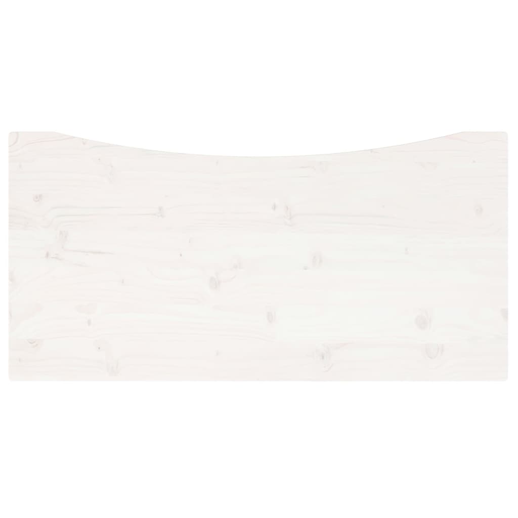 vidaXL rakstāmgalda virsma, balta, 100x50x2,5 cm, priedes masīvkoks