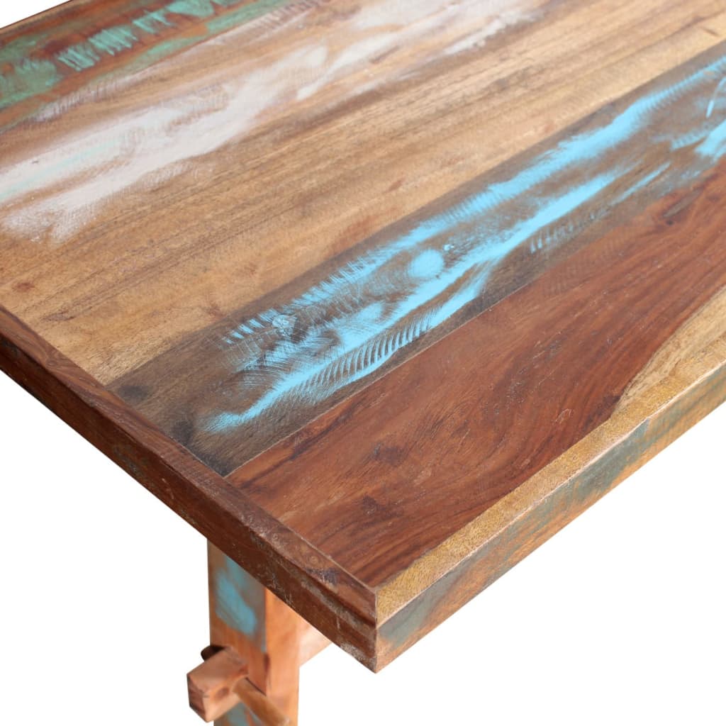 vidaXL virtuves galds, 120x58x78 cm, pārstrādāts masīvkoks