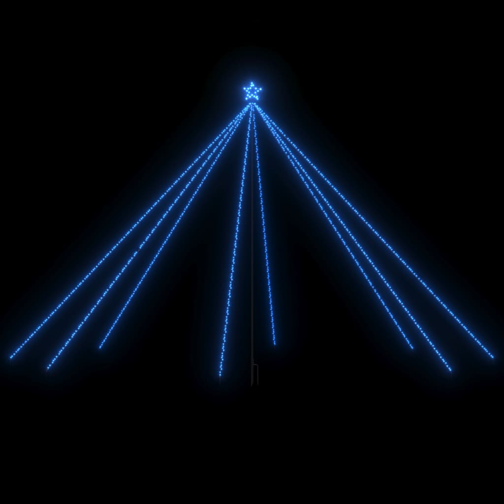 vidaXL Ziemassvētku koka gaismiņas, 800 LED, 5 m, zilas