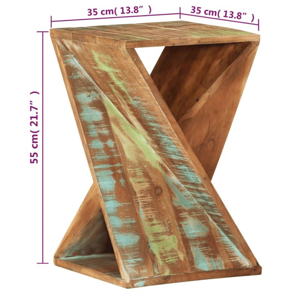 vidaXL galdiņš, 35x35x55 cm, pārstrādāts masīvkoks