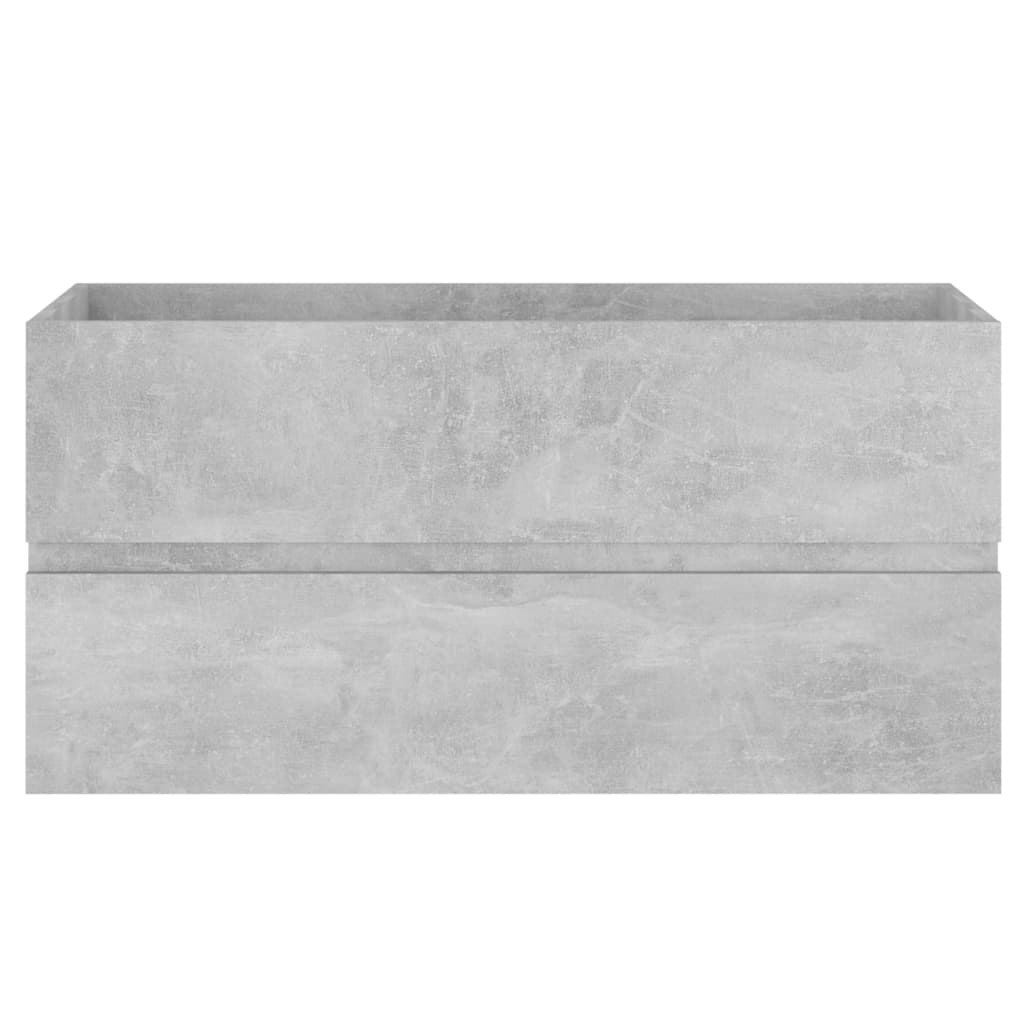 vidaXL izlietnes skapītis, betona pelēks, 90x38,5x45 cm, skaidu plātne