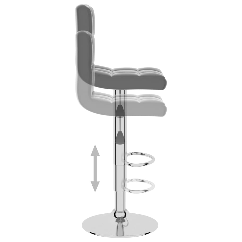 vidaXL bāra krēsls, pelēka mākslīgā āda