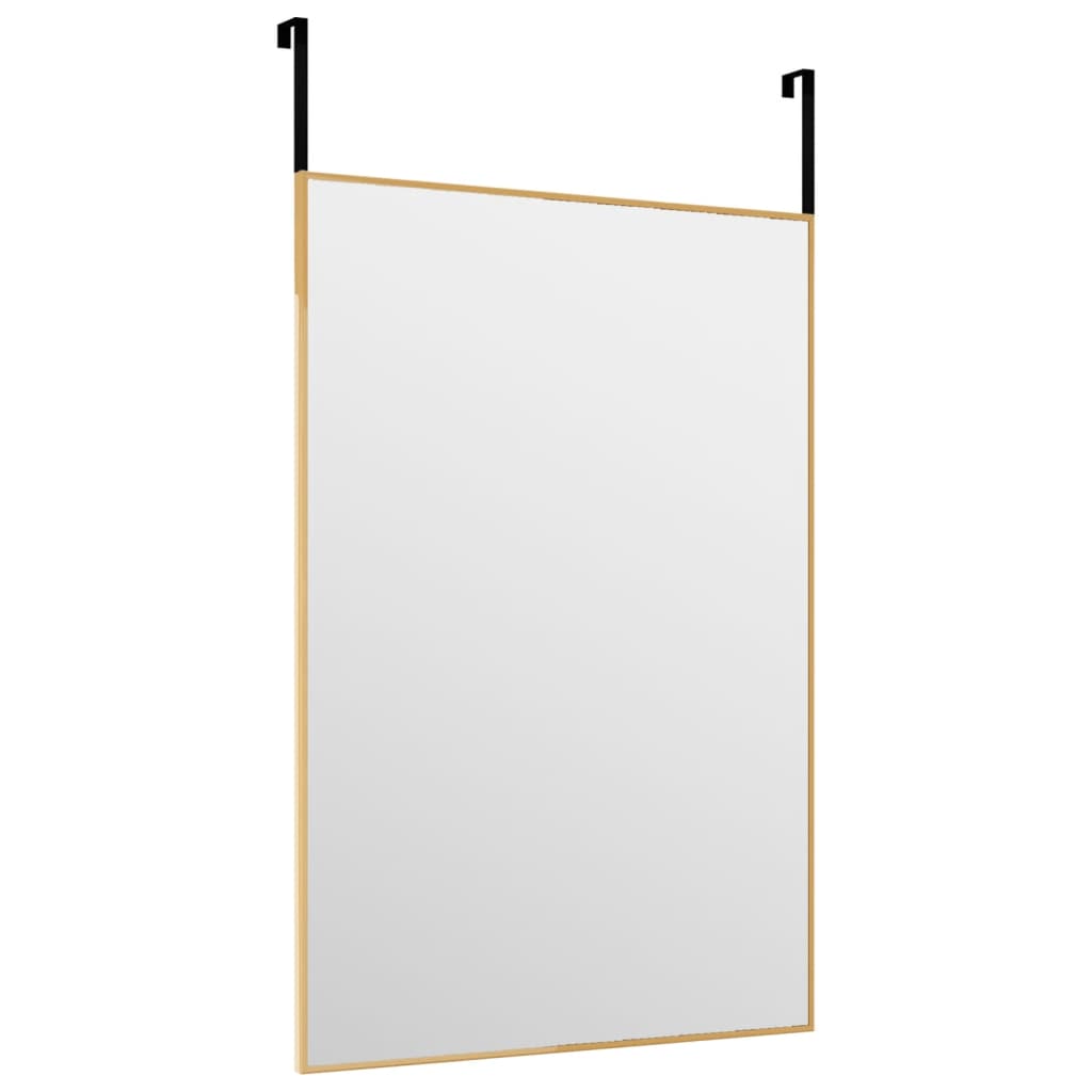 vidaXL durvju spogulis, zelta krāsa, 40x60 cm, stikls un alumīnijs